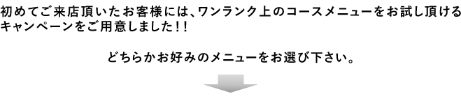 どちらかお好みのメニューをお選び下さい。